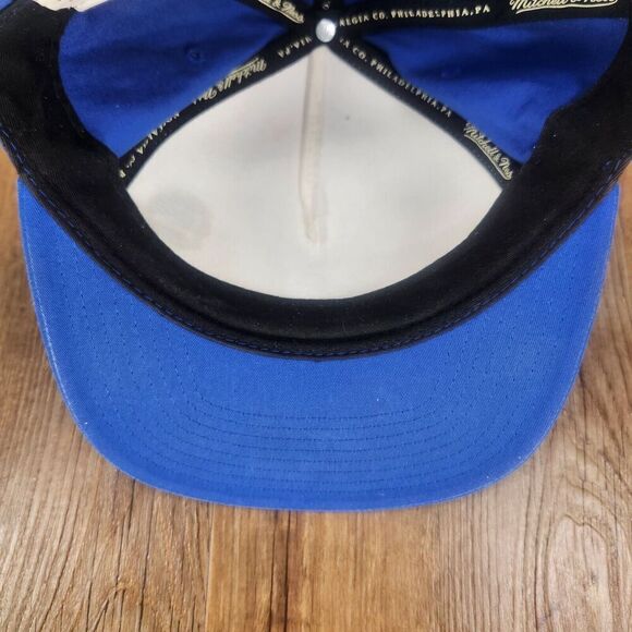 Mitchell Ness Golden State Warriors Snapback Hat Cap Blue White Retro NBA Sports - Picture 8 of 10